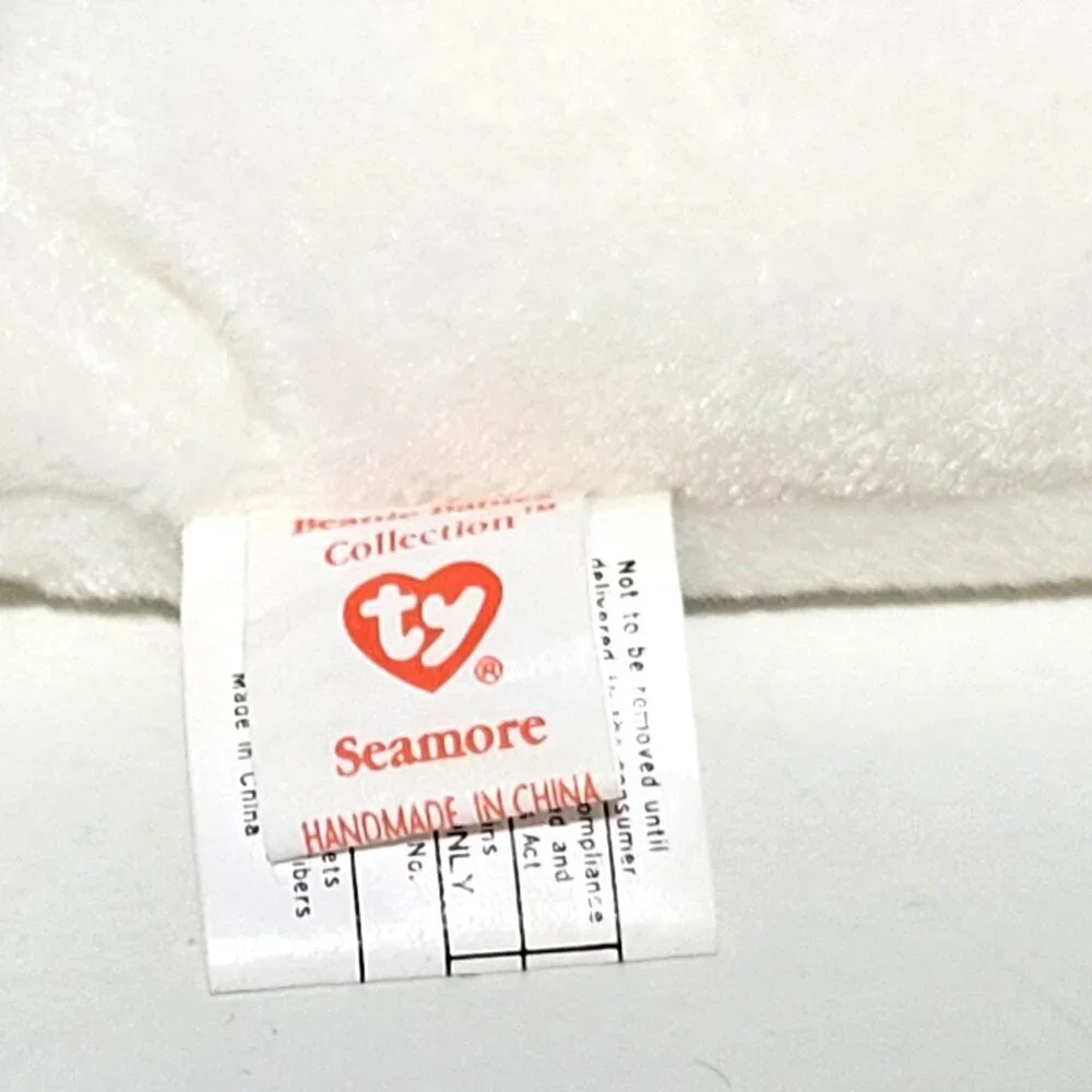 TY Beanie Baby Seamore The Seal NWT Retired 1993 Tag Protector